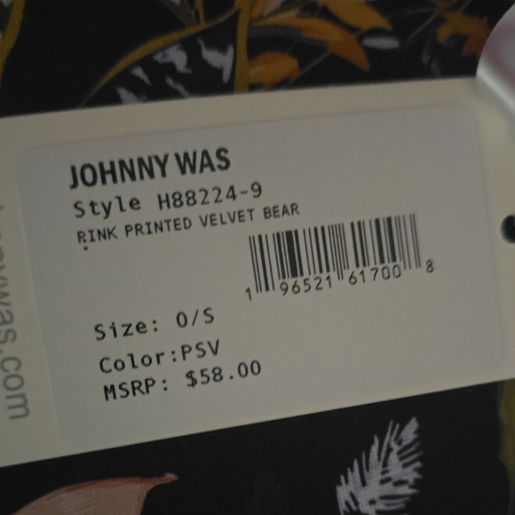 Johnny Was - Pink Velvet Bear LAST ONE - Picture 4 of 8